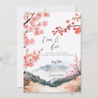 Korean Traditional Style Wedding Invitation