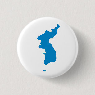 Korean Unification Flag 3 Cm Round Badge