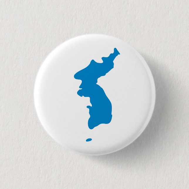 Korean Unification Flag 3 Cm Round Badge (Front)