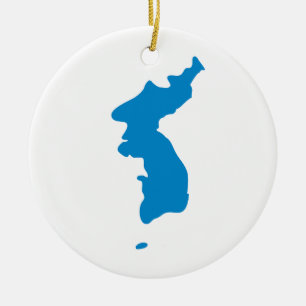 Korean Unification Flag Ceramic Ornament
