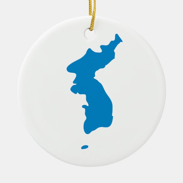 Korean Unification Flag Ceramic Ornament (Front)