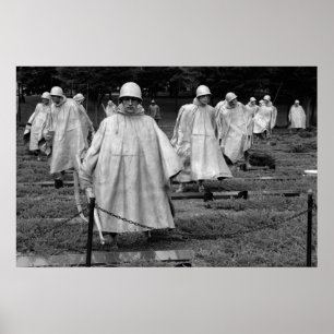 Korean War Memorial B&W Poster