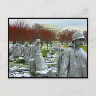 korean war memorial border postcard