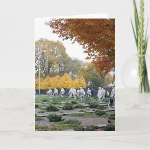 Korean War Memorial veterans Card