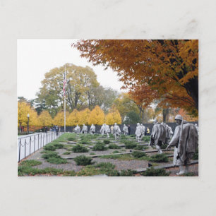 Korean War Memorial veterans Postcard