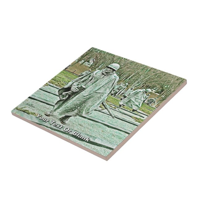 Korean War Veterans Memorial Ceramic Tile (Side)
