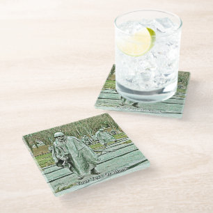 Korean War Veterans Memorial Glass Coaster