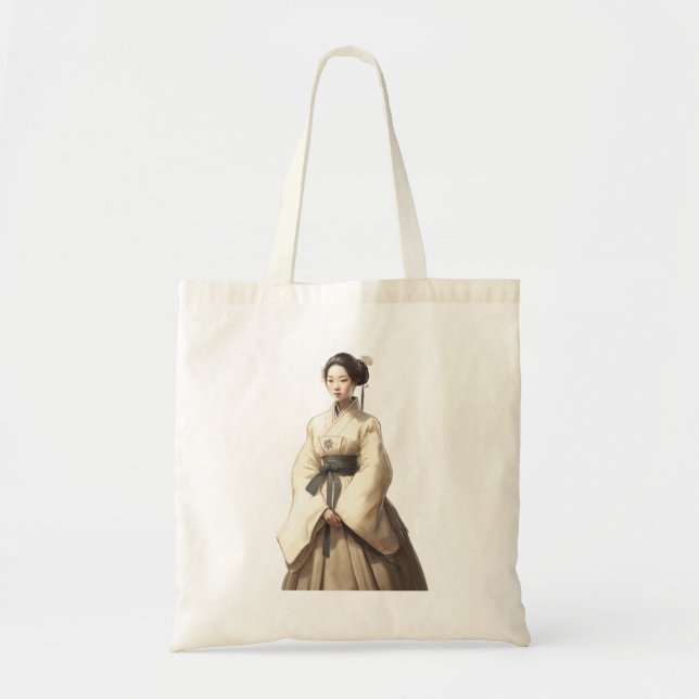 Korean Woman in Hanbok Tote Bag (Front)