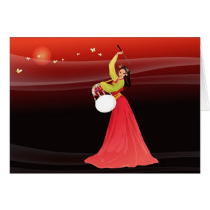 Korean woman wearing a hanbok