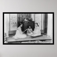 Korean Women Stick Ironing 1910