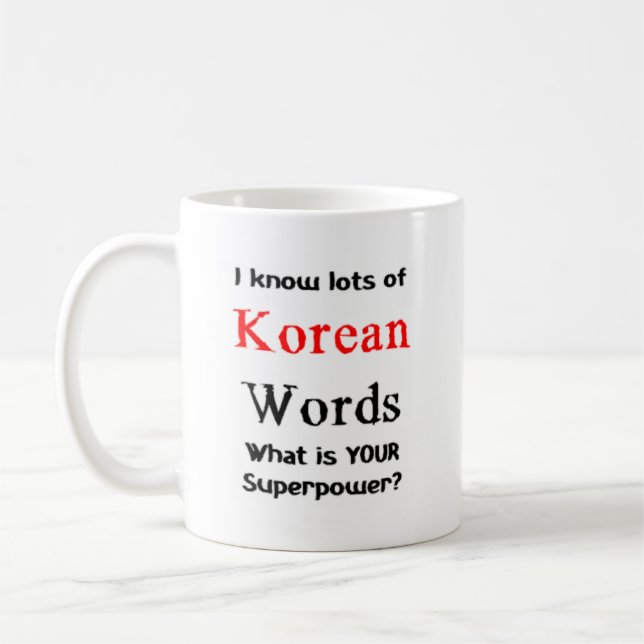 korean words coffee mug (Left)