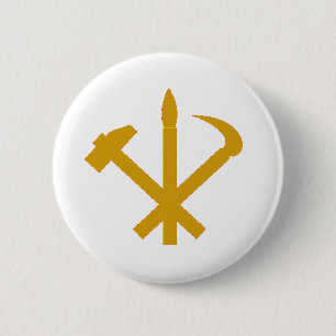 Korean Workers' Party - Korea Juche Kim Communist 6 Cm Round Badge