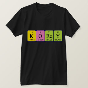 Korey periodic table name shirt