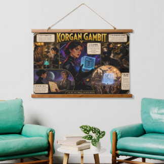 Korgan Gambit Retro Deco Sci-Fi Poster Art Hanging Tapestry