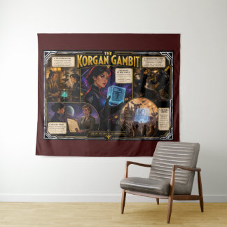 Korgan Gambit Retro Deco Sci-Fi Poster Art Tapestry