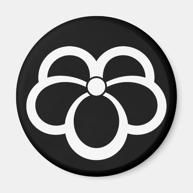 Korin-style shadowed ivy magnet (Front)