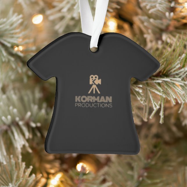 Korman Productions YouTube Channel Logo Tee Shirt Ornament (Tree)