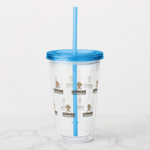 Korman Productions YouTube Channel Logo Tiled Acrylic Tumbler