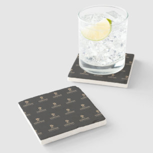 Korman Productions YouTube Channel Logo Tiled Stone Coaster