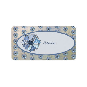 Kornblume Adressaufkleber Label