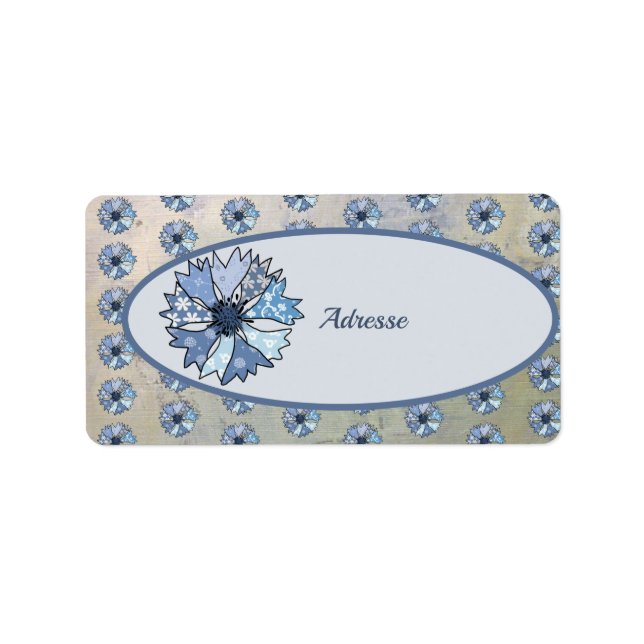 Kornblume  Adressaufkleber Label (Front)