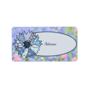 Kornblume Adressaufkleber Label