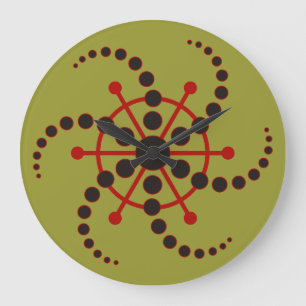 Kornkreis Piktogramm / crop circle pictogram VII Large Clock