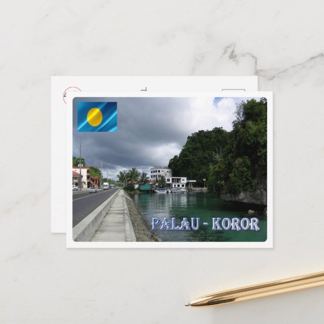 Koror - Palau - Panorama - Postcard (Front/Back In Situ)
