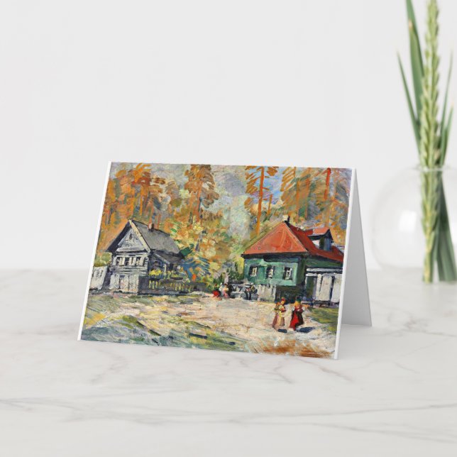 Korovin - Autumn in a Russian Village Card (Front)
