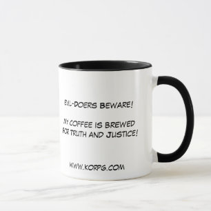 KORPG Evil-Doers Beware coffee mug