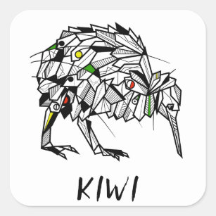 Koru Kiwi Square Sticker