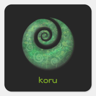 koru square sticker