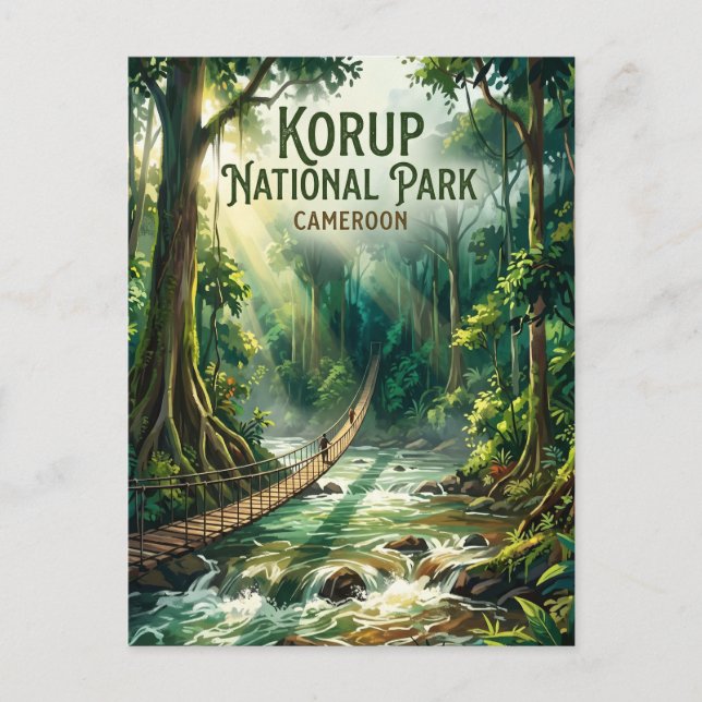 Korup National Park Cameroon Postcard (Front)