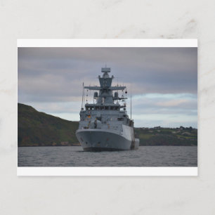Korvette Braunschweig Anchored in Plymouth Postcard