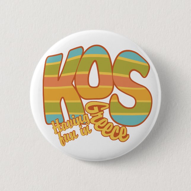 KOS Greece custom button (Front)