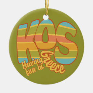 KOS Greece custom ornament