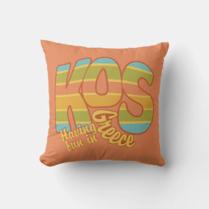 KOS Greece custom throw pillow