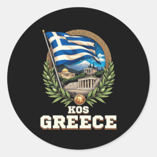 Kos Greece Souvenir Greek Vacation Travel Classic Round Sticker