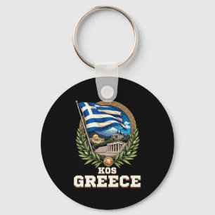 Kos Greece Souvenir Greek Vacation Travel  Key Ring