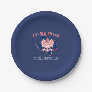Kosciusko Polish Texan Paper Plate