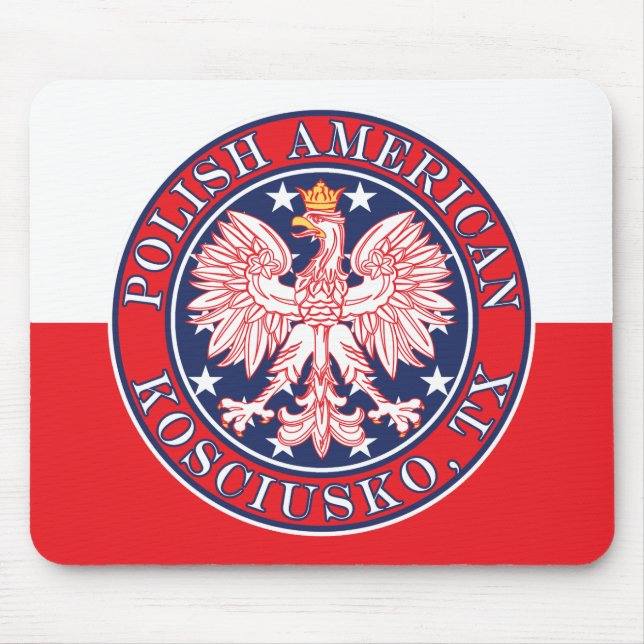 Kosciusko Texas Polish American Eagle Mouse Pad (Front)
