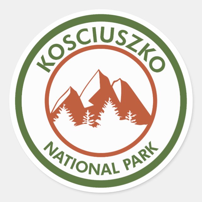 Kosciuszko National Park Classic Round Sticker (Front)