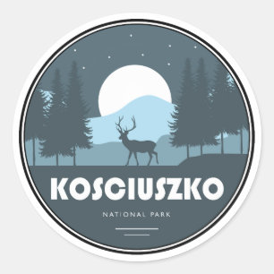 Kosciuszko National Park Deer Classic Round Sticker