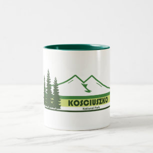 Kosciuszko National Park Green Stripes Two-Tone Coffee Mug