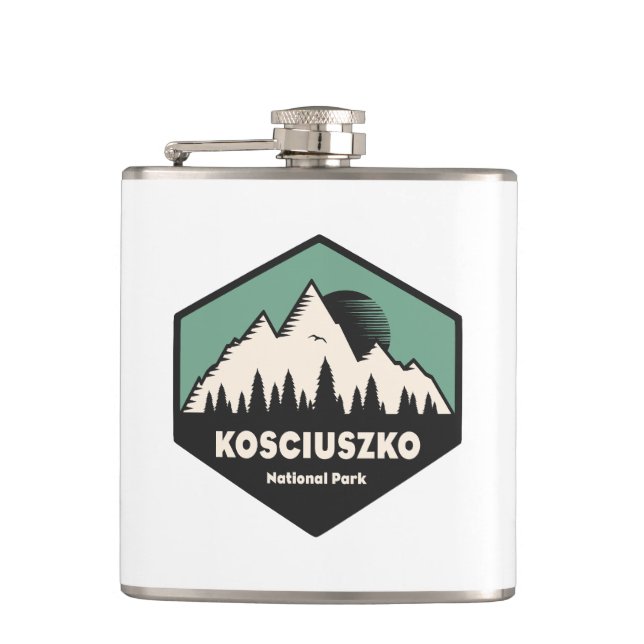 Kosciuszko National Park Hip Flask (Front)