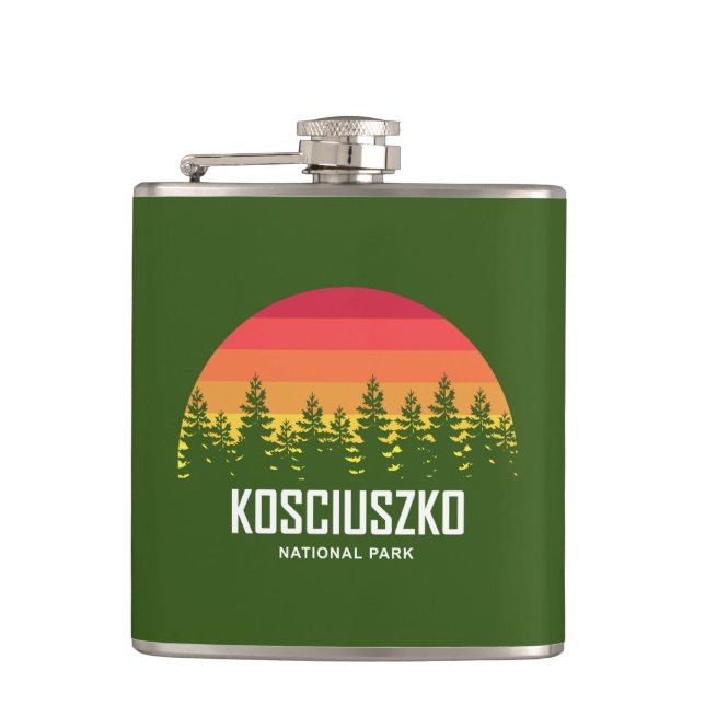Kosciuszko National Park Hip Flask (Front)