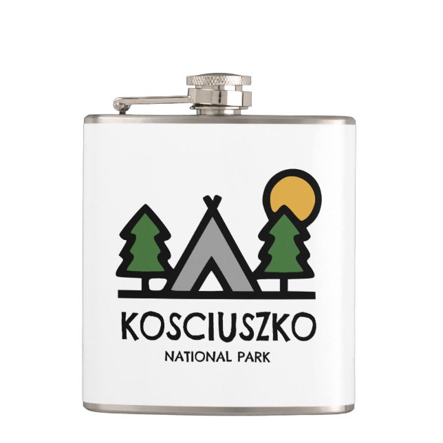 Kosciuszko National Park Hip Flask (Front)