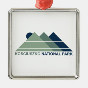 Kosciuszko National Park Mountain Sun Metal Ornament