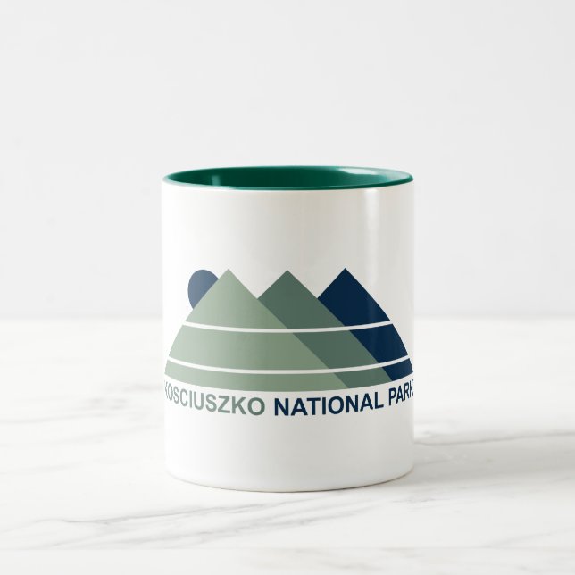 Kosciuszko National Park Mountain Sun Two-Tone Coffee Mug (Center)