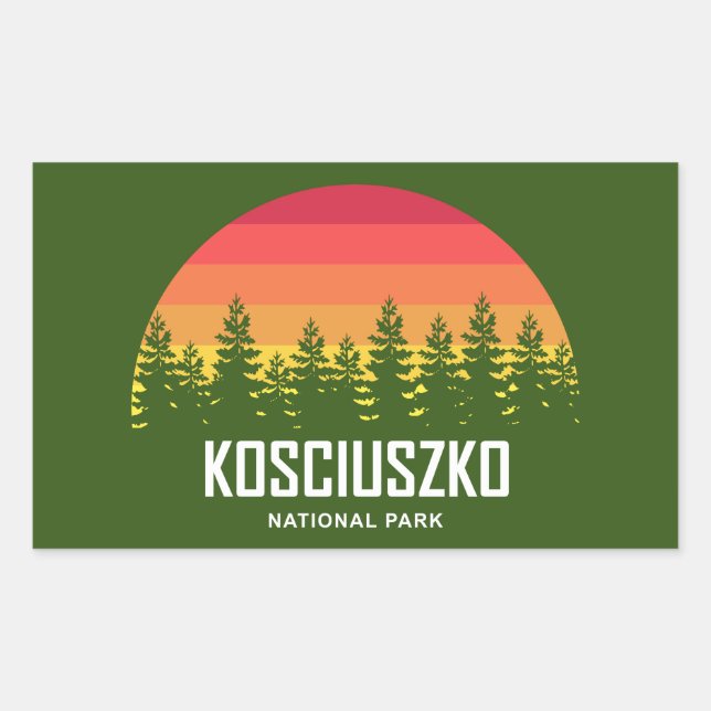 Kosciuszko National Park Rectangular Sticker (Front)